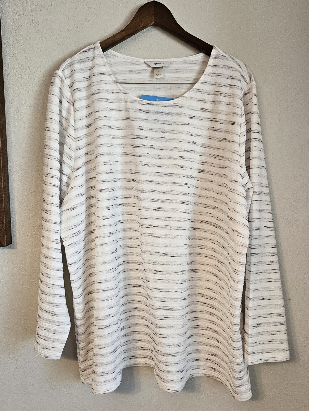 CJ Banks NWT White Long Sleeve Blouse 3x